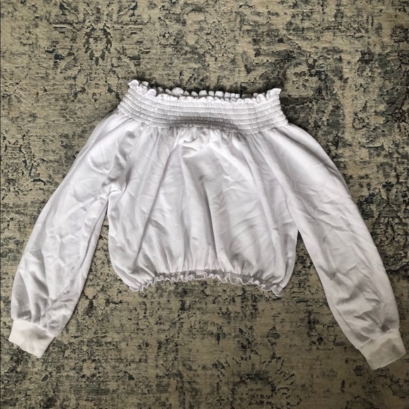 New Garage off the shoulder white long sleeve - Picture 2 of 4